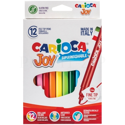 Фломастеры Carioca "Joy", 12цв., смываемые