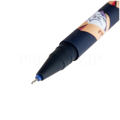 Ручка гелевая стираемая MESHU "Catbox" синяя, 0,5мм, MS_53974