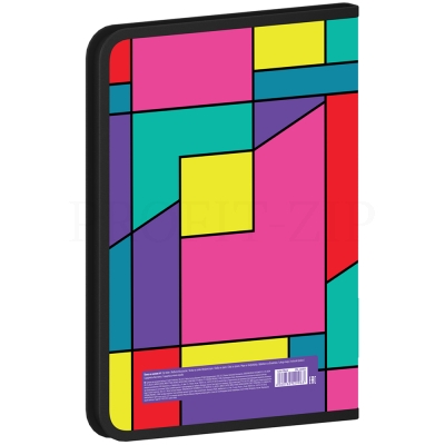 Папка на молнии Berlingo "Color Block" А4, 600мкм, с рисунком